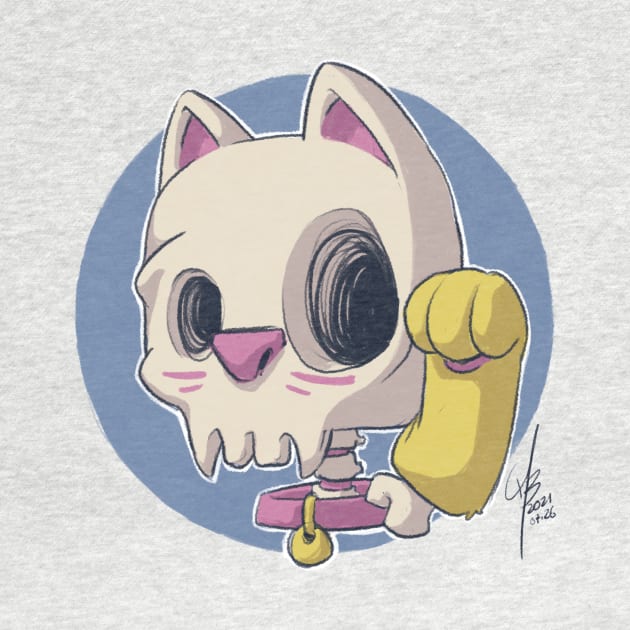 Skull Maneki Neko by MBGraphiX